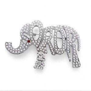 Fashion Jewelry Initial Elephant Brooch
Stylish brooch with iconic initials.